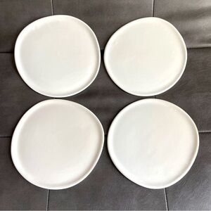 HAAND set of 8 Ripple side plates in white